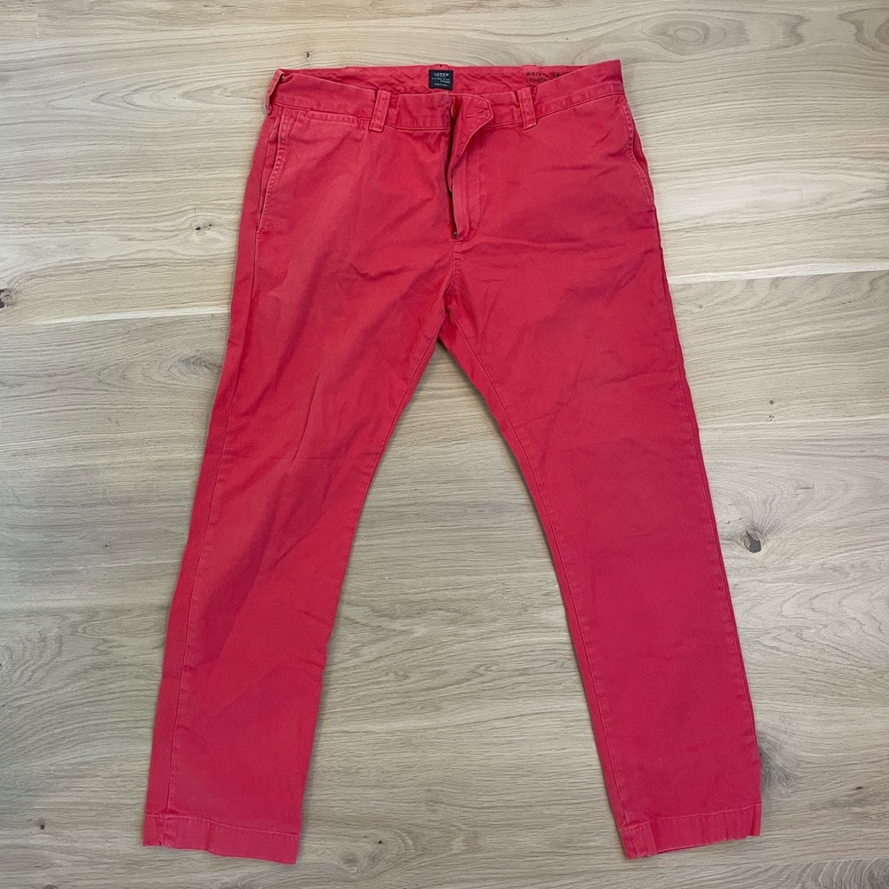 J crew mens red chinos size 34x30